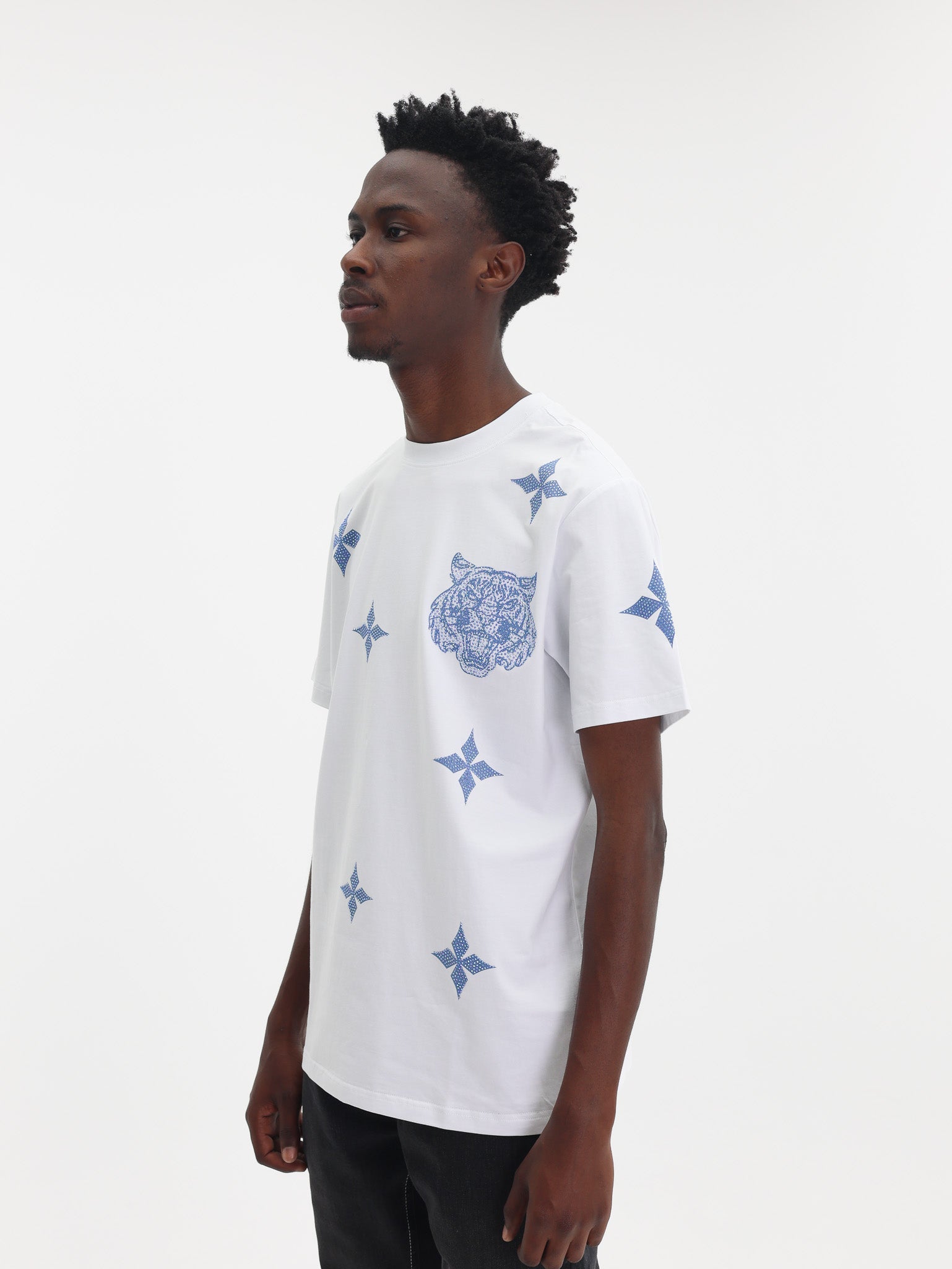 Cutty T-Shirt AOP Tiger Logo White